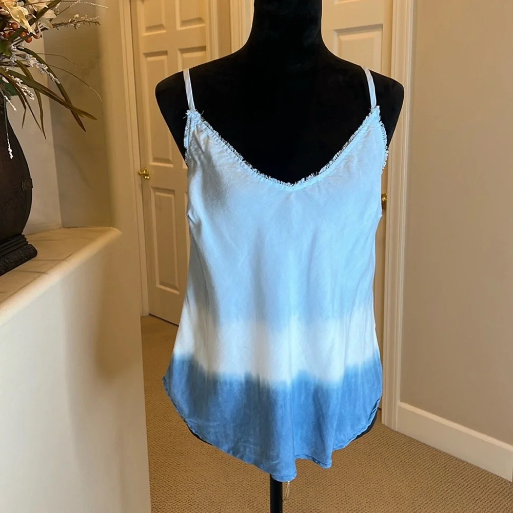 Bella Dahl Frayed Edge Tank Top Sz M